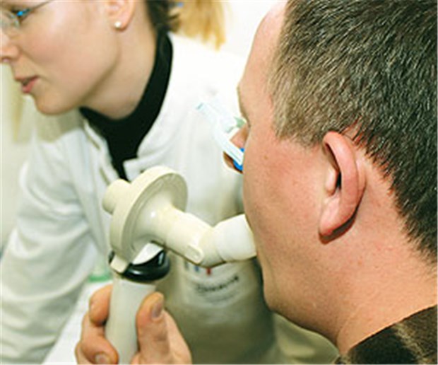 Lungenschwach bleibt lungenschwach Spirometrische Kontrolle der Lungenfunktion.