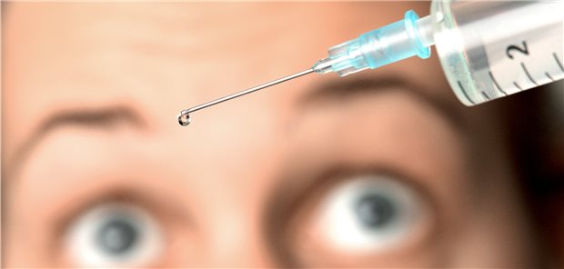 Spritzenphobie: Über die gesamte Lebensspanne sind etwa drei Prozent der Menschen betroffen.