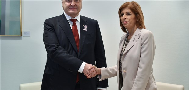 Reinhardt begrüßt EU-Gesundheits-Personalie Stella Kyriakides (hier neben dem ehemaligen ukrainischen Präsidenten Petro Poroshenko) ist frisch nominiert als neue EU-Gesundheitskommissarin.