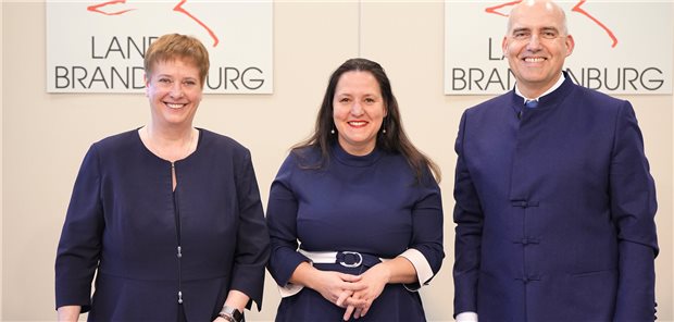 Stellten am Mittwoch ihr Konzept für das IUC vor: Die Projektbeauftragte Ulrike Gutheil, Wissenschaftsministerin Manja Schüle (SPD) und Professor Eckhard Nagel. (v.l.n.r.)