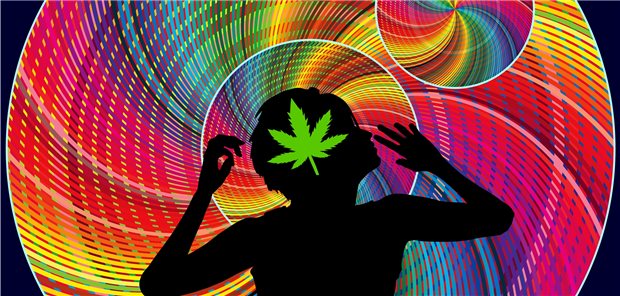 Stimulierende und halluzinogene Eigenschaften von Cannabis: Der Grat zwischen intensivierter Wahrnehmung von Details und Cannabis-assoziierter Psychose kann schmal sein.