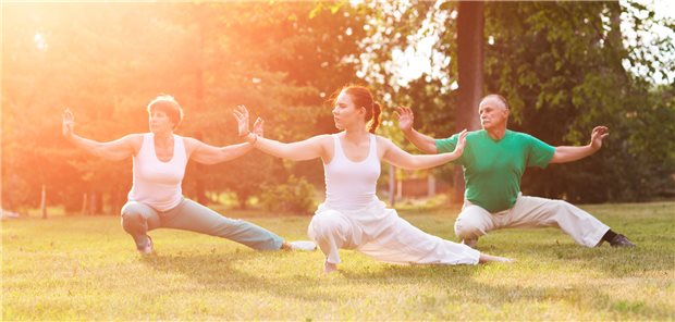 Tagsüber Tai Chi oder Yoga im Park machen und nachts gut schlafen? Das versprechen die Ergebnisse einer Netzwerkanalyse.