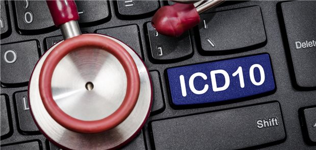Tastatur mit einer Taste „ICD10“