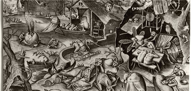 Warum Trägheit der Gesundheit schadet „Trägheit“ – Kupferstich, 1558, von Pieter van der Heyden nach einer Zeichnung von Pieter Bruegel dem Älteren.