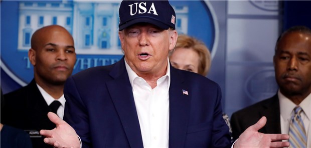 Will Trump deutsche Corona-Forscher abwerben? US-Präsident Donald Trump am Samstag in Washington (DC).