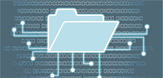 Eine digitale Akte auf einem Bildschirm