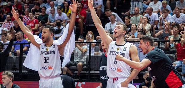 Überraschend für Tokio qualifiziert: Begeisterung bei deutschen Basketball-Nationalspielern.
