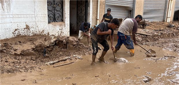 Überschwemmungen wie hier jüngst in Libyen begünstigten Infektionen, warnt der Globale Fonds.