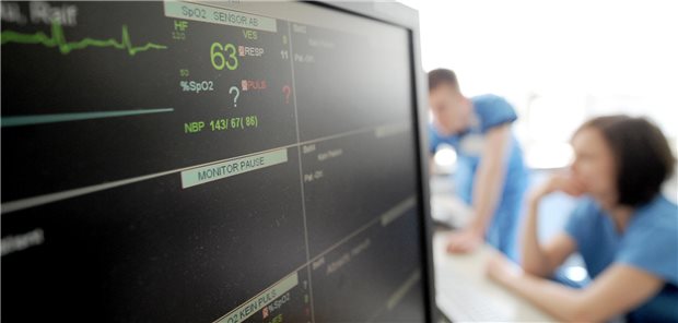 Stabübergabe bei der Deutschen Schlaganfall-Gesellschaft Überwachung von Patienten in der Stroke-Unit. Das Bild zeigt die Station auf der Asklepios Klinik in Hamburg-Altona. Die Zertifizierung der Units übernimmt die DSG. (Archivbild)