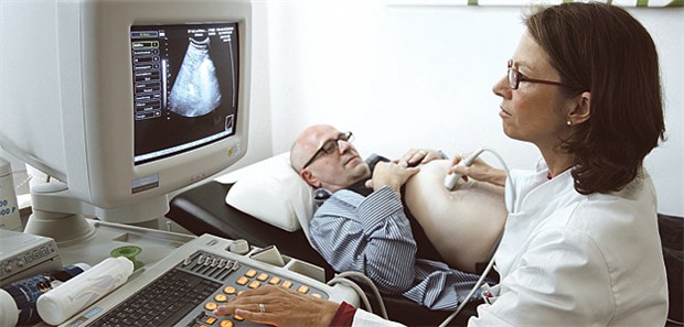 Ultraschalluntersuchung der Leber: Jeder Fünfte hat nach Schätzungen eine nicht-alkoholische Fettleber.