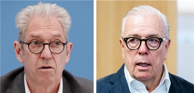 Ungewöhnliche Aktion unter Kollegen: Mit seinem Hinweis auf einen Sonder-Ärztetag bringt KBV-Chef Dr. Andreas Gassen (li.) BÄK-Präsident Dr. Klaus Reinhardt unter Druck.