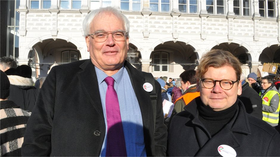 Protest gegen die Verlagerung des Marien-Krankenhauses in Lübeck am 21. Januar 2023.