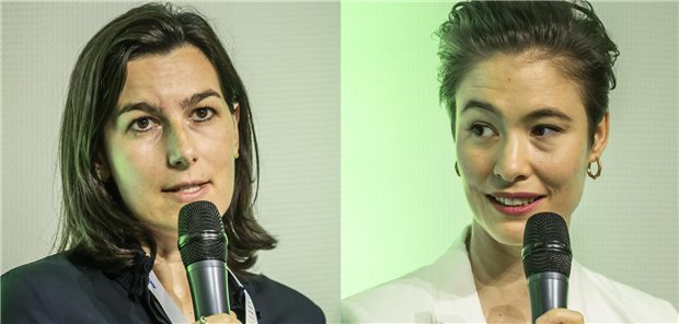 Unterzogen Lauterbachs Digitalgesetze dem Realitätscheck (von links): Dr. Anne Geier vom Spitzenverband Digitale Gesundheitsversorgung und Allgemeinmedizinerin Dr. Leonor Heinz.
