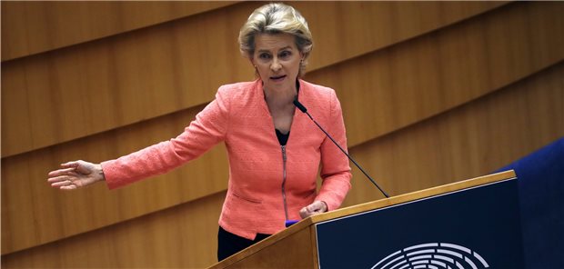 Von der Leyen will eine Gesundheitsunion Ursula von der Leyen, Präsidentin der EU-Kommission, spricht zur Lage der Union im Europäischen Parlament.