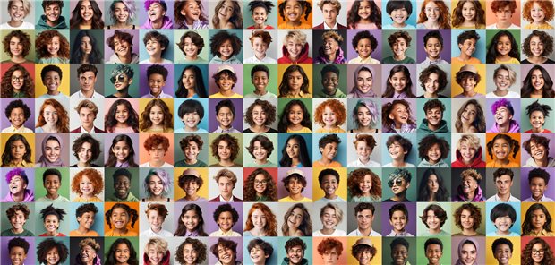 Verschiedene Gesichter