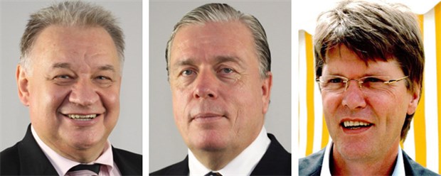 Praxisärzte wollen mehr Einfluss Von links: Präsident Dr. Theodor Windhorst setzt auf eine weitere Amtszeit, Kammer-Vize und HB-Vorsitzender Dr. Klaus Reinhardt, Rolf Granseyer ist Spitzenkandidat der Hausarztliste.