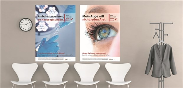 SpiFa fordert Aufwertung der Fachärzte zu Primärversorgern Wahlkampf im Wartezimmer: Mit solchen Plakaten will der SpiFa auf Belange der Fachärzte aufmerksam machen.