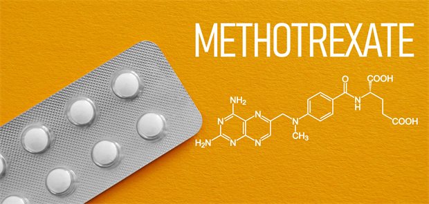 Medikamentenblister mit Methotrexat.