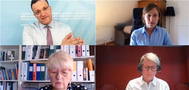 Bürger fragen, Jens Spahn antwortet War gefordert, zu einem bunten Strauß an Themen Stellung zu nehmen: Bundesgesundheitsminister Jens Spahn im Online-Dialog bei einer Veranstaltung der Robert Bosch-Stiftung.