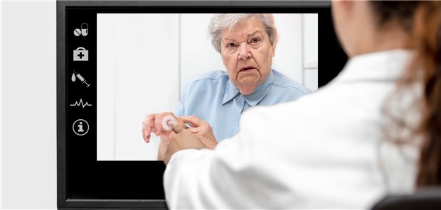 War in Großbritannien in Pandemie-Zeiten nur in vergleichsweise wenigen Fällen ein adäquater Ersatz für die traditionelle Sprechstunde beim Hausarzt: die Video-Konsultation.