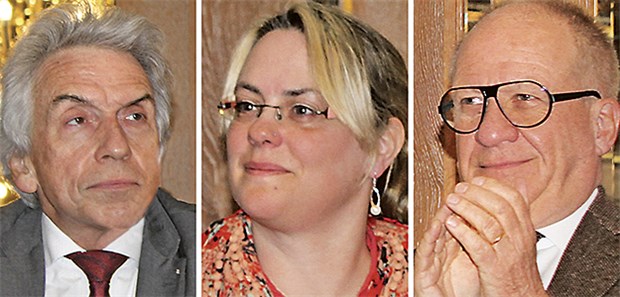 Massive Kritik am Termingesetz Waren sich einig in ihrer Kritik am Terminservicegesetz TSVG (v. l. n. r.): Dr. Christopher Hermann, Vorstandsvorsitzender AOK Baden-Württemberg, Dr. Susanne Bublitz, Hausärztin aus Pfedelbach, und Dr. Norbert Metke, Vorstandsvorsitzender der Kassenärztlichen Vereinigung Baden-Württemberg.