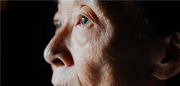 Nahaufnahme der Haut eines Gesichts