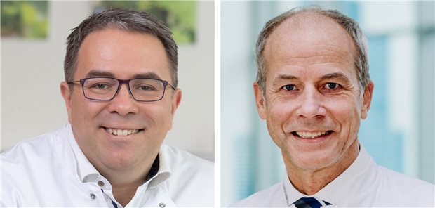 Wechsel bei der BG Klinik in Frankfurt: Professor Matthias Münzberg (l.) wird neuer medizinischer Geschäftsführer, Dr. Christoph Reimertz Koordinator für die Unternehmenskooperation der BG Kliniken mit den Bundeswehrkrankenhäusern.