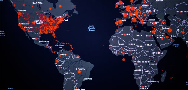 Weltweit gemeldete COVID-19-Fälle: In großen Teilen Afrika gibt es hier einen diagnostischen blinden Fleck. Neue Virusvarianten können dort deshalb lange unerkannt zirkulieren.
