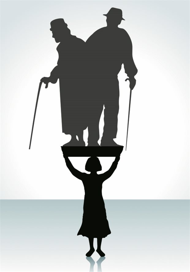 Weniger Junge tragen mehr kranke Alte. © Ihlenfeld / fotolia.com