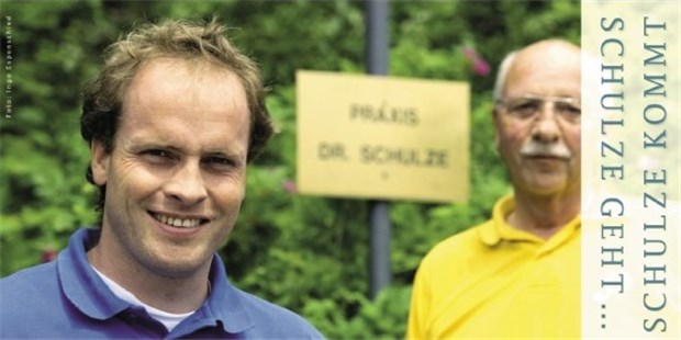 Landarztpraxis im Wandel - Vater geht, Sohn übernimmt Will Hausarzt sein wie Vater Rolf (l.): Dr. Christian Schulze.