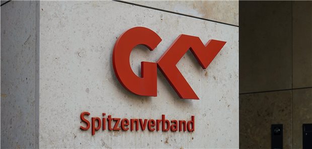 Arzneimittel: Kassen fordern geringere Mehrwertsteuer und Änderung der Preisbildung Berlin, Deutschland 20. Maerz 2021: Logo und Schriftzug, vom Spitzenverband der Gesetzlichen Krankenkassen