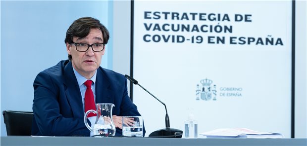 Spanien führt Register mit Corona-Impfverweigerern ein Will in Spanien ein Register für Impfverweigerer einführen: Gesundheitsminister Salvador Illa. (Archivbild)