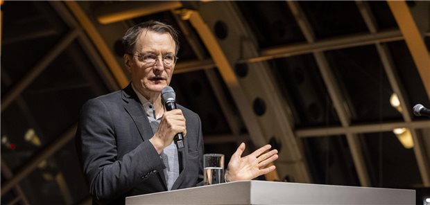 Karl Lauterbach im Berliner KaDeWe beim Neujahrsempfang der Deutschen Ärzteschaft.