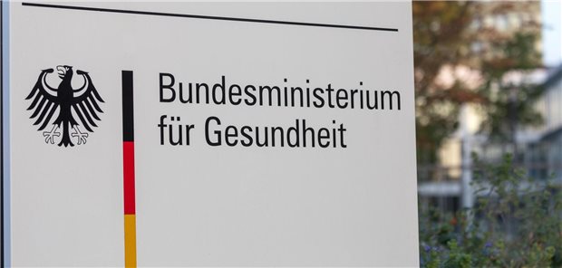 Schild des Bundesgesundheitsministeriums.