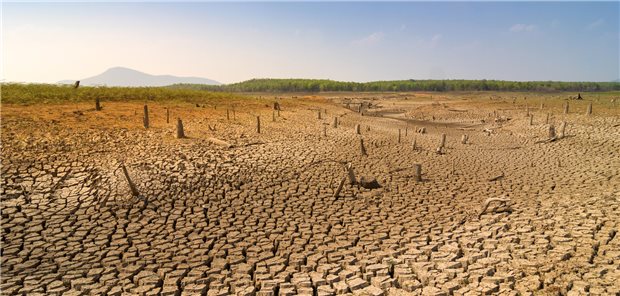 Klimakrise und Umweltschäden: WHO soll globalen Gesundheitsnotstand ausrufen Landschaft mit ausgetrockneter Erde.