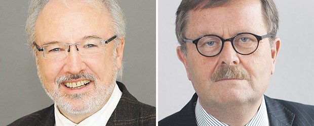 Marburger Bund bricht Lanze für PKV Wollen beide, dass die PKV überlebt: Rudolf Henke (l.), 1. Vorsitzender des Marburger Bundes, und BÄK-Präsident Dr. Frank Ulrich Montgomery.