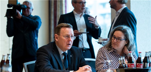 Wollen in der angestrebten Thüringer Minderheitsregierung ihre Posten weiter behalten: Ministerpräsident Bodo Ramelow und Gesundheitsministerin Heike Werner (beide Linke).