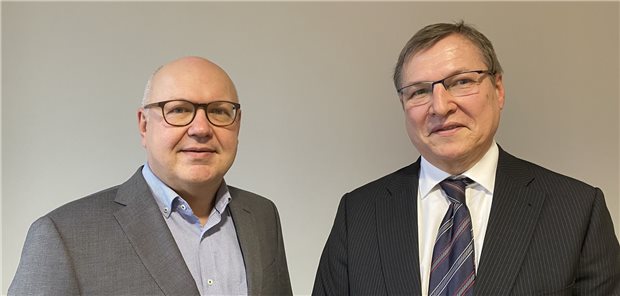 Ziehen eine erste Zwischenbilanz nach Amtsantritt: Saarlands KV-Vorstandsvize Thomas Rehlinger (li) und Vorstandschef Professor Harry Derouet.